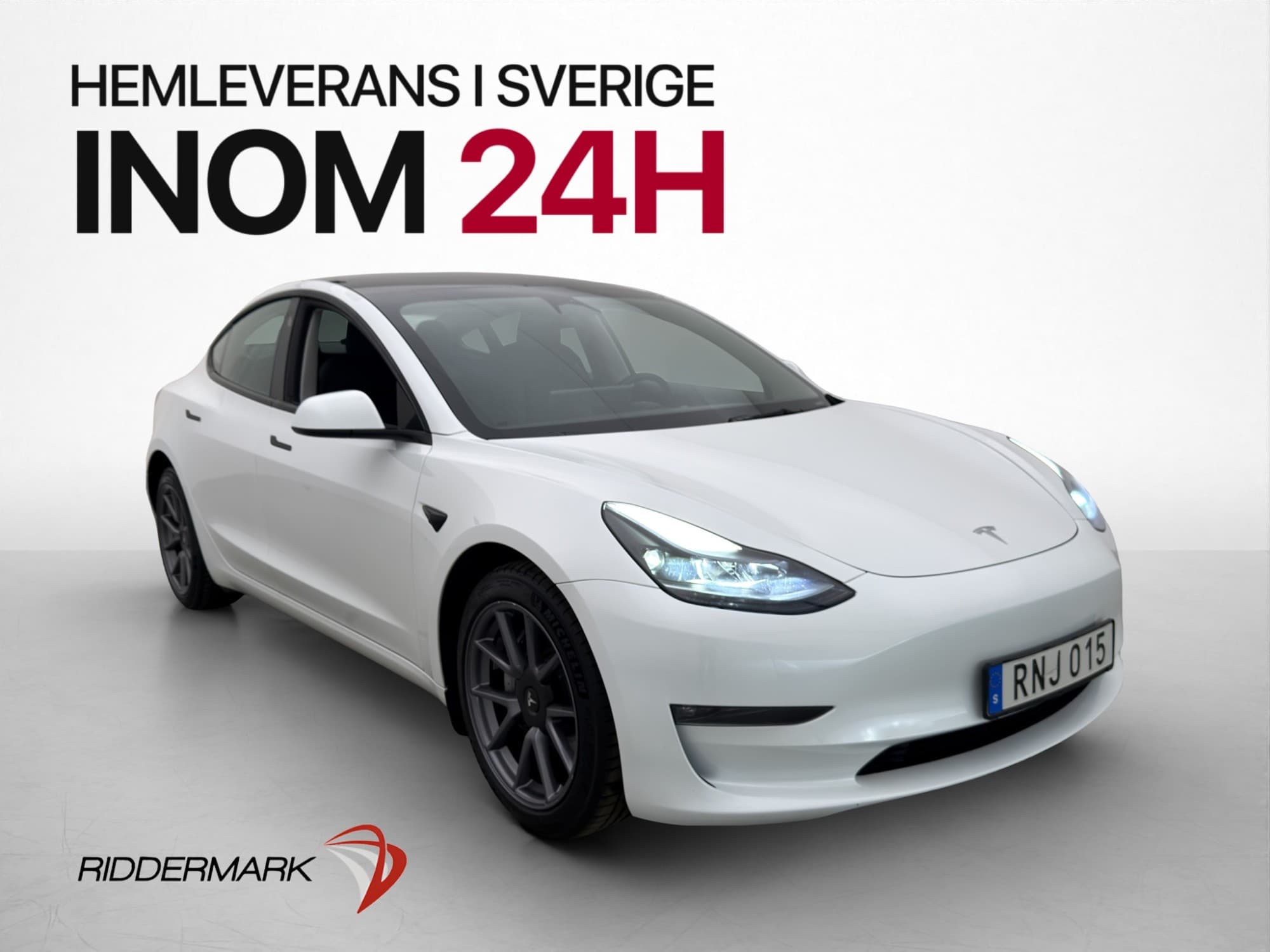 Tesla Model 3 Long Range AWD Drag Moms Auto-p Värmare Pano
