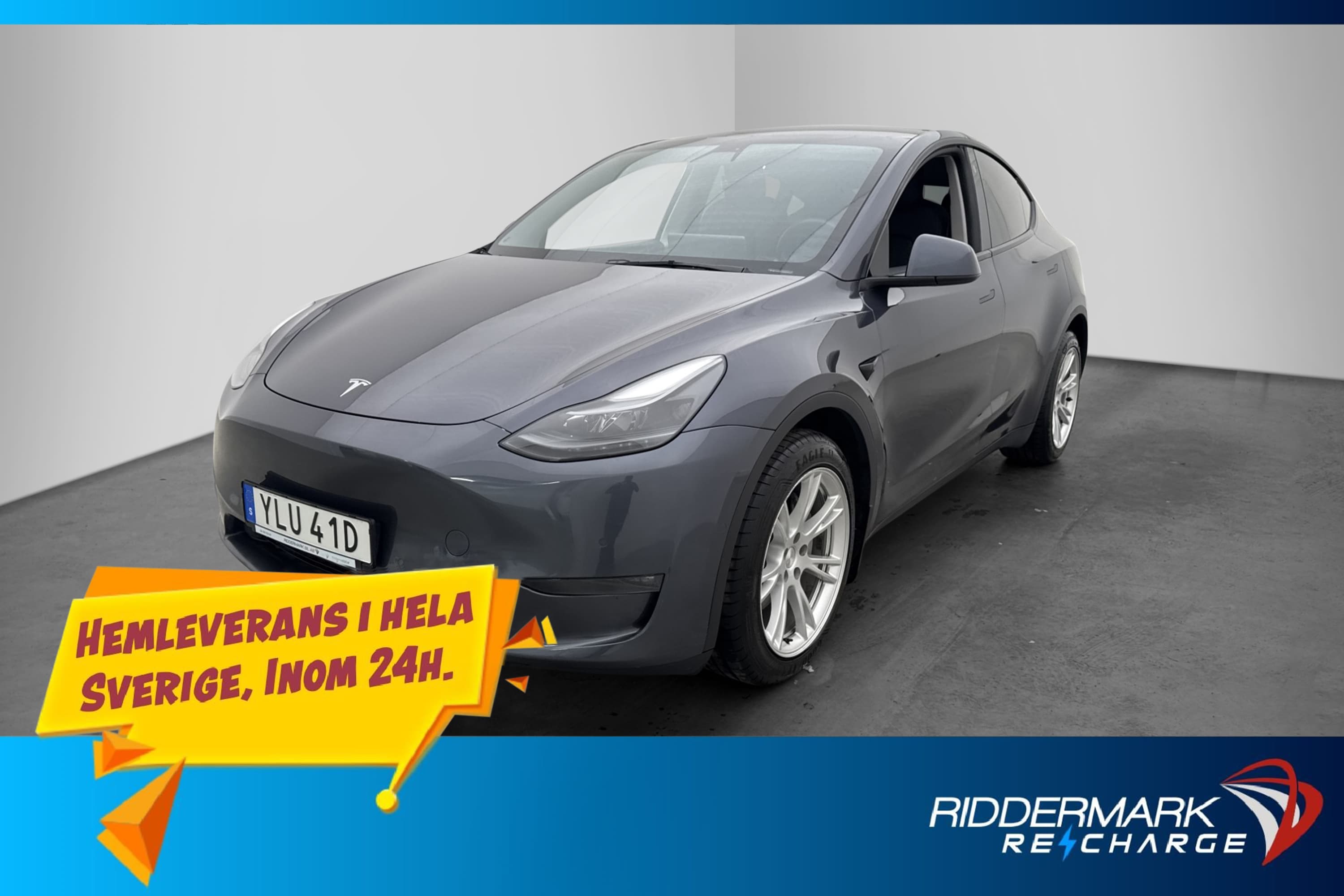 Tesla Model Y Long Range AWD Autopilot Pano Navi Sv-Såld