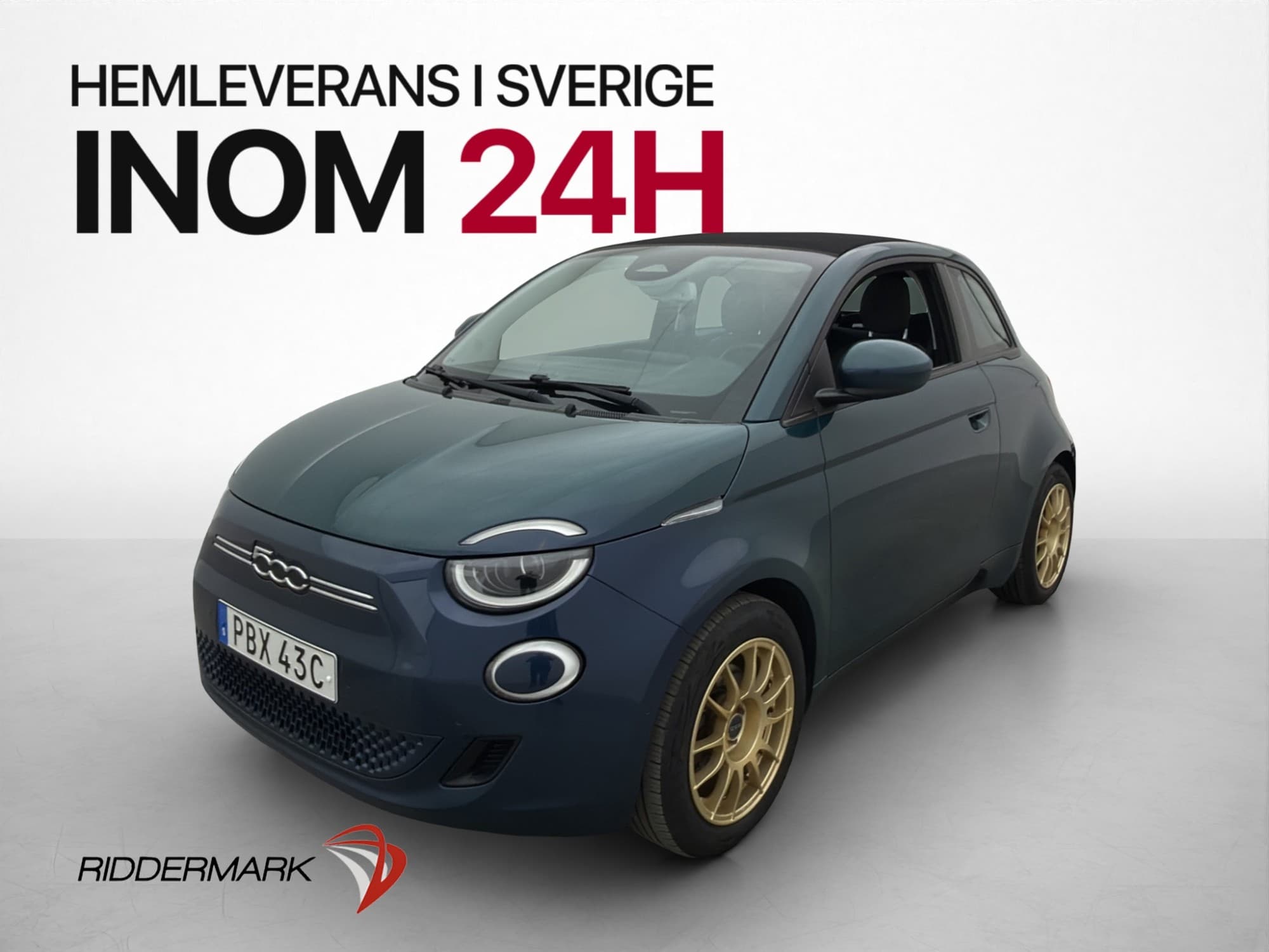 Fiat 500C 42 kWh 118hk Cabriolet Kamera Navi MOMS
