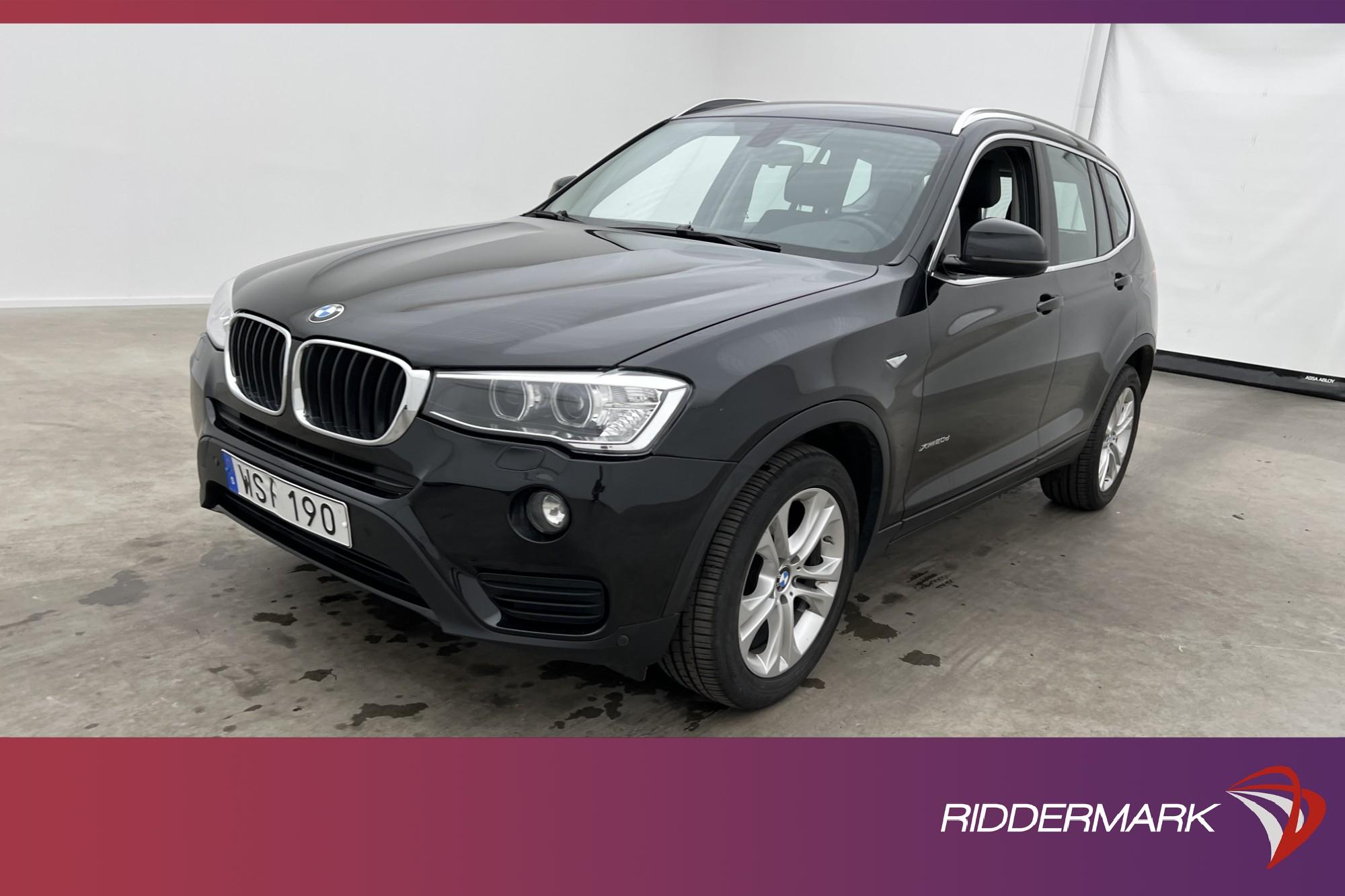 BMW X3 xDrive20d 190hk HiFi Navi Sensorer Drag Välservad