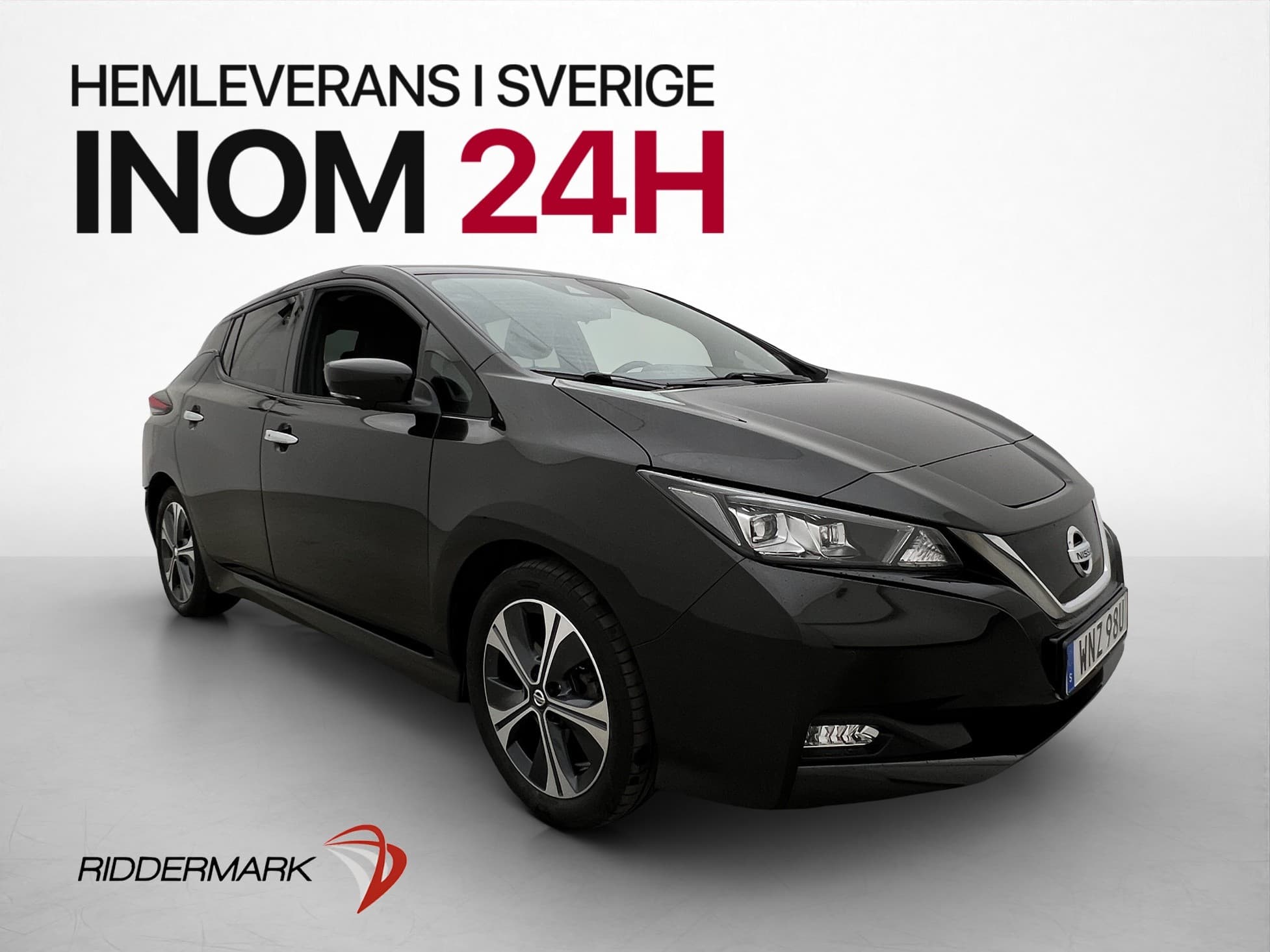 Nissan Leaf 150hk Tekna Navi 360° Carplay Rattvärm Skinn/Tyg