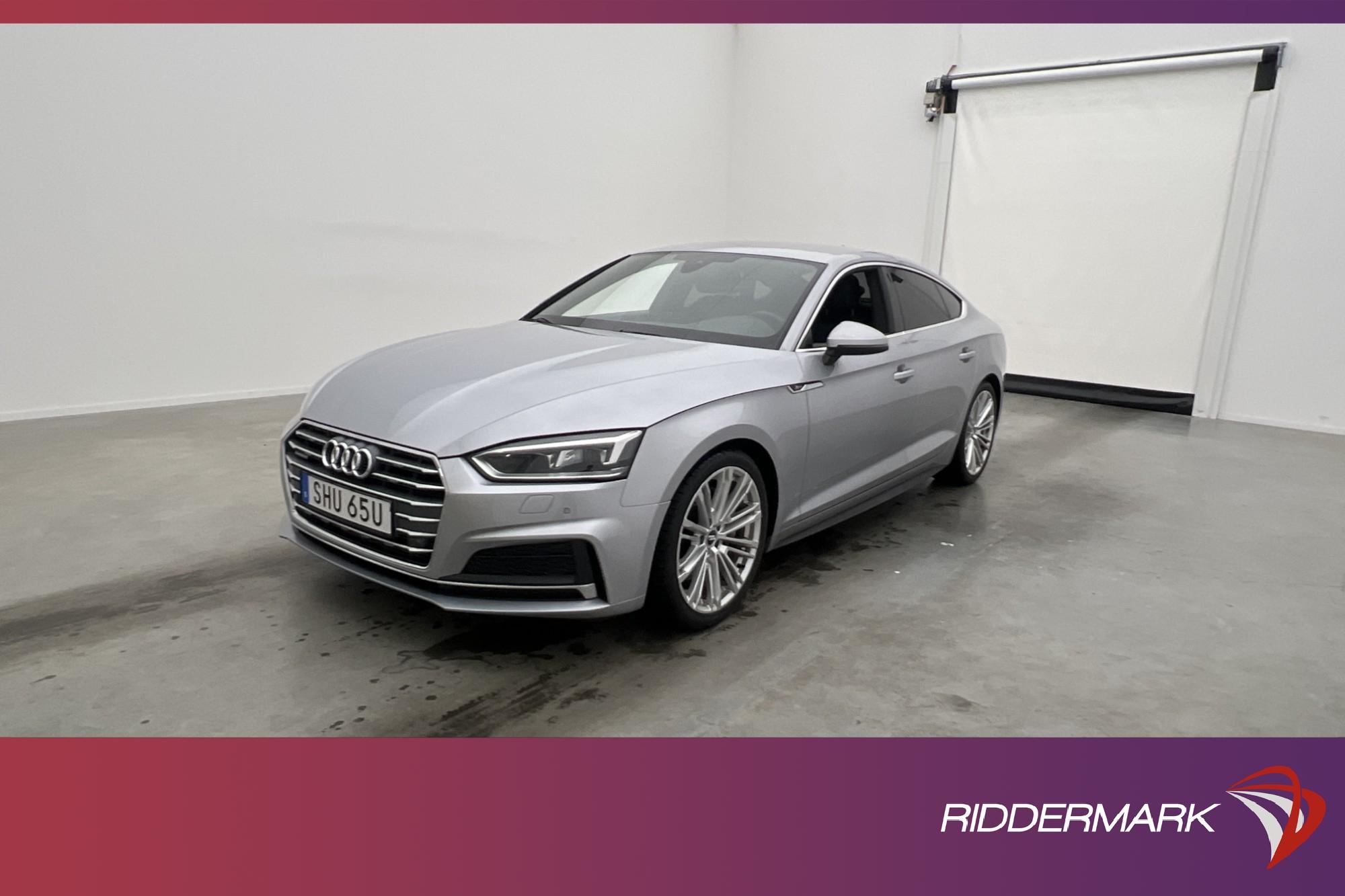 Audi A5 Sportback 45 TFSI Q 245hk S-Line Halvskinn Elstolar