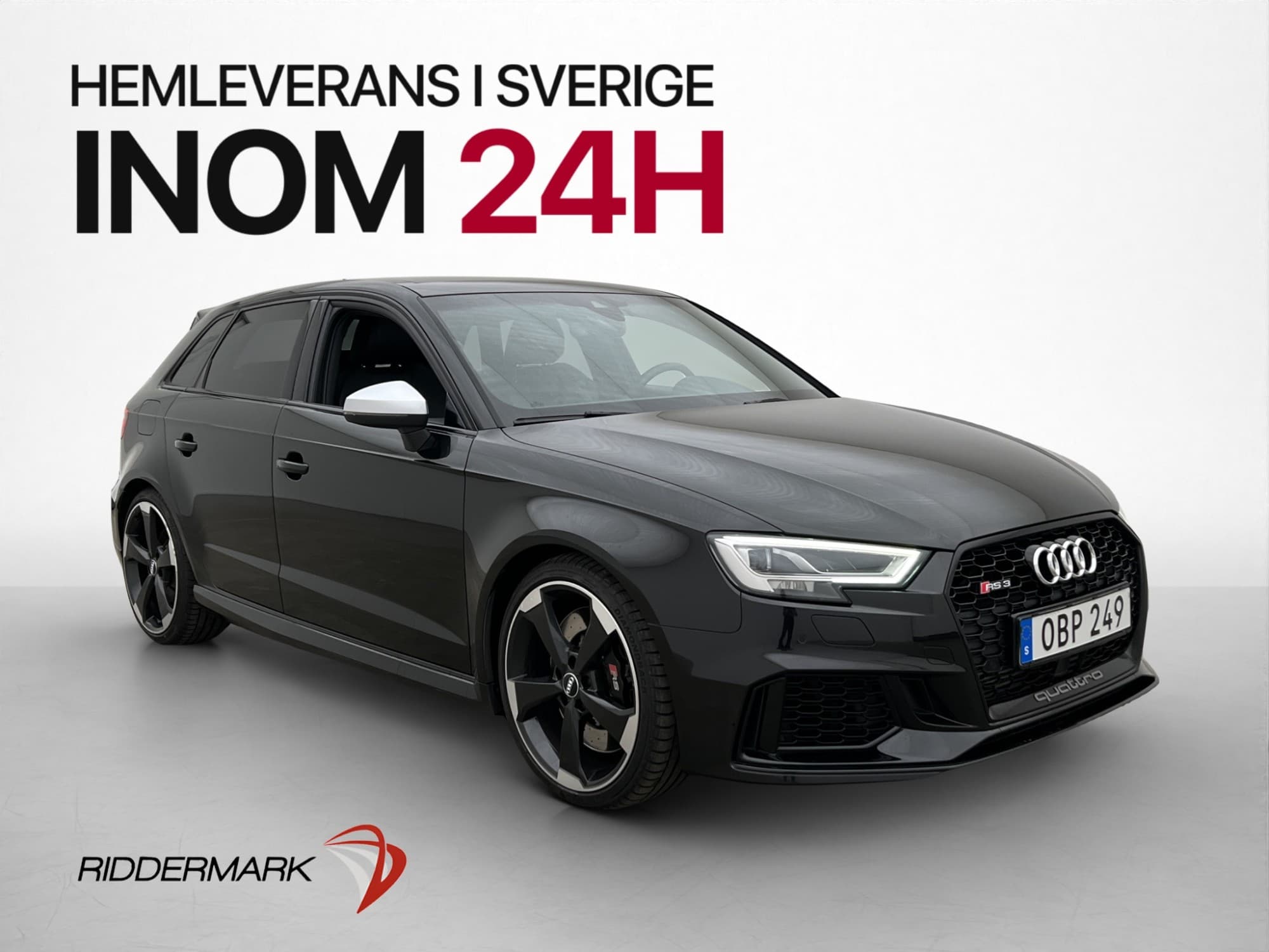 Audi RS3 Sportback 400hk Pano Cockpit B&O Skinn Kamera Navi