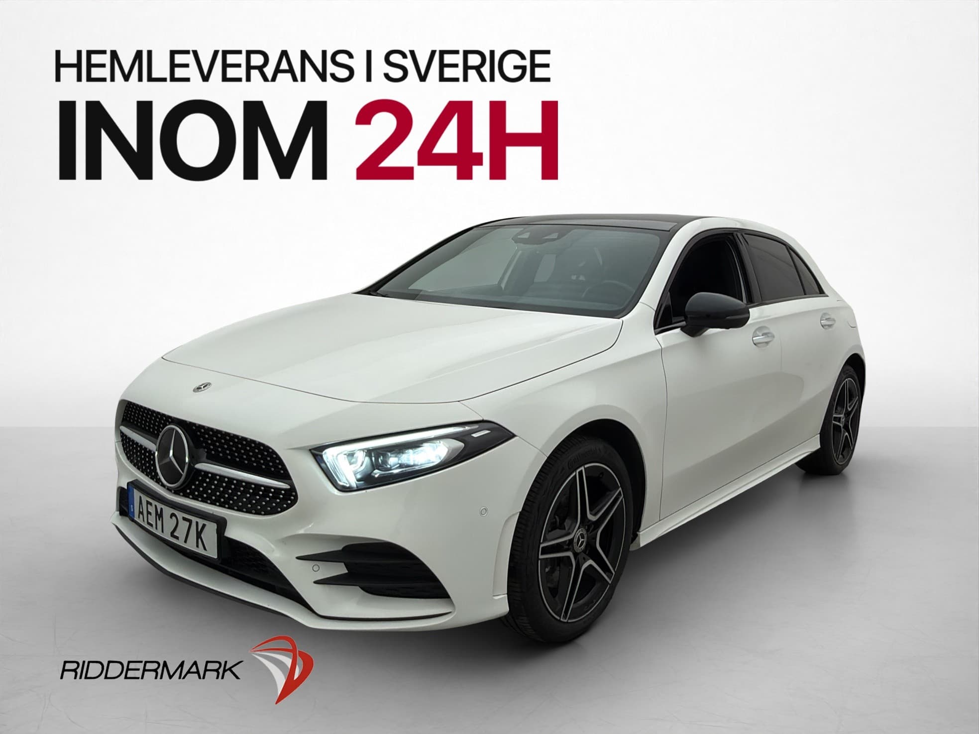 Mercedes-Benz A 250 e 218hk AMG Pano Wide HUD Värm 360° Drag