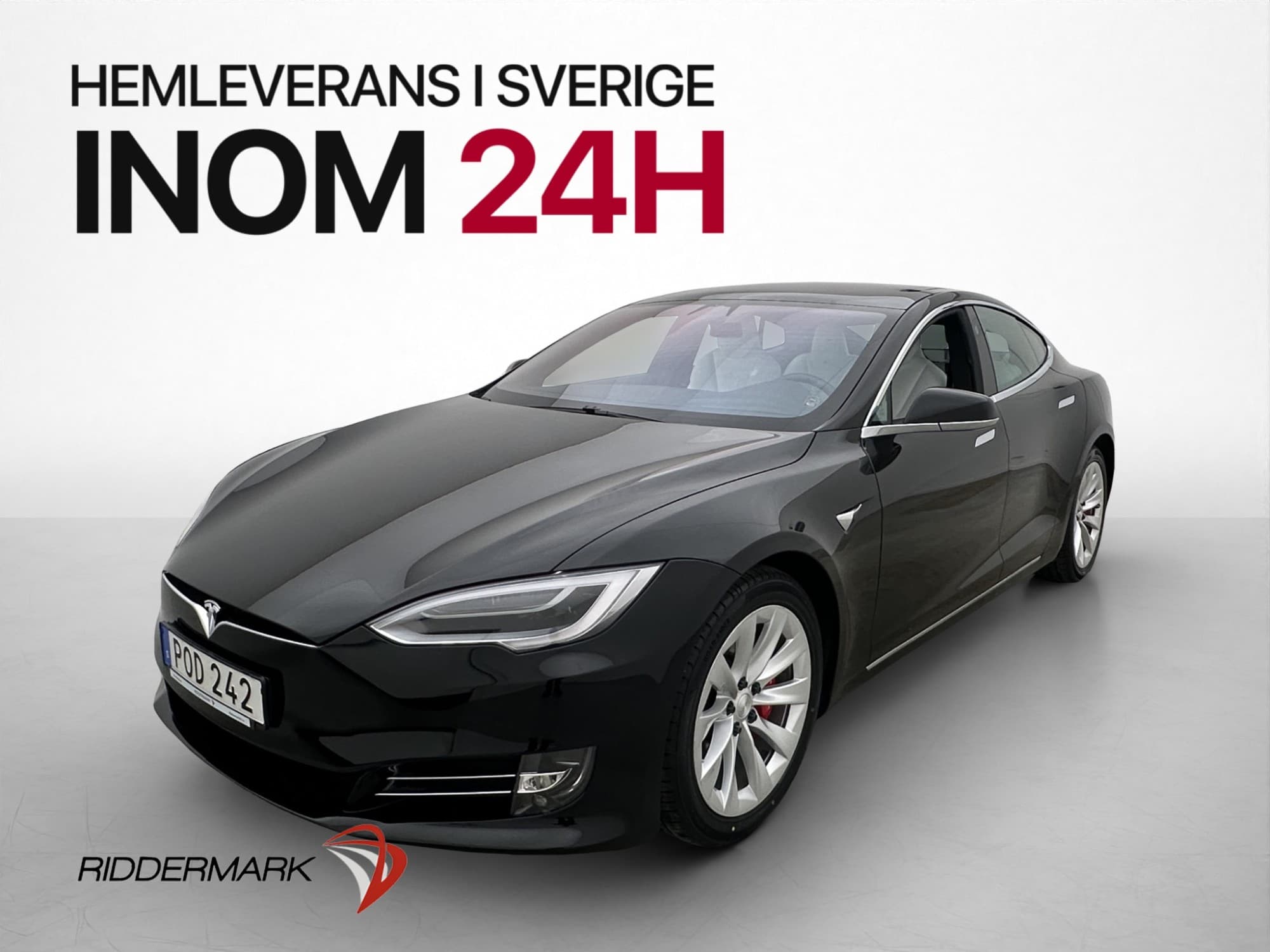 Tesla Model S P100D Ludicrous 761hk AWD Ljus interiör FSD