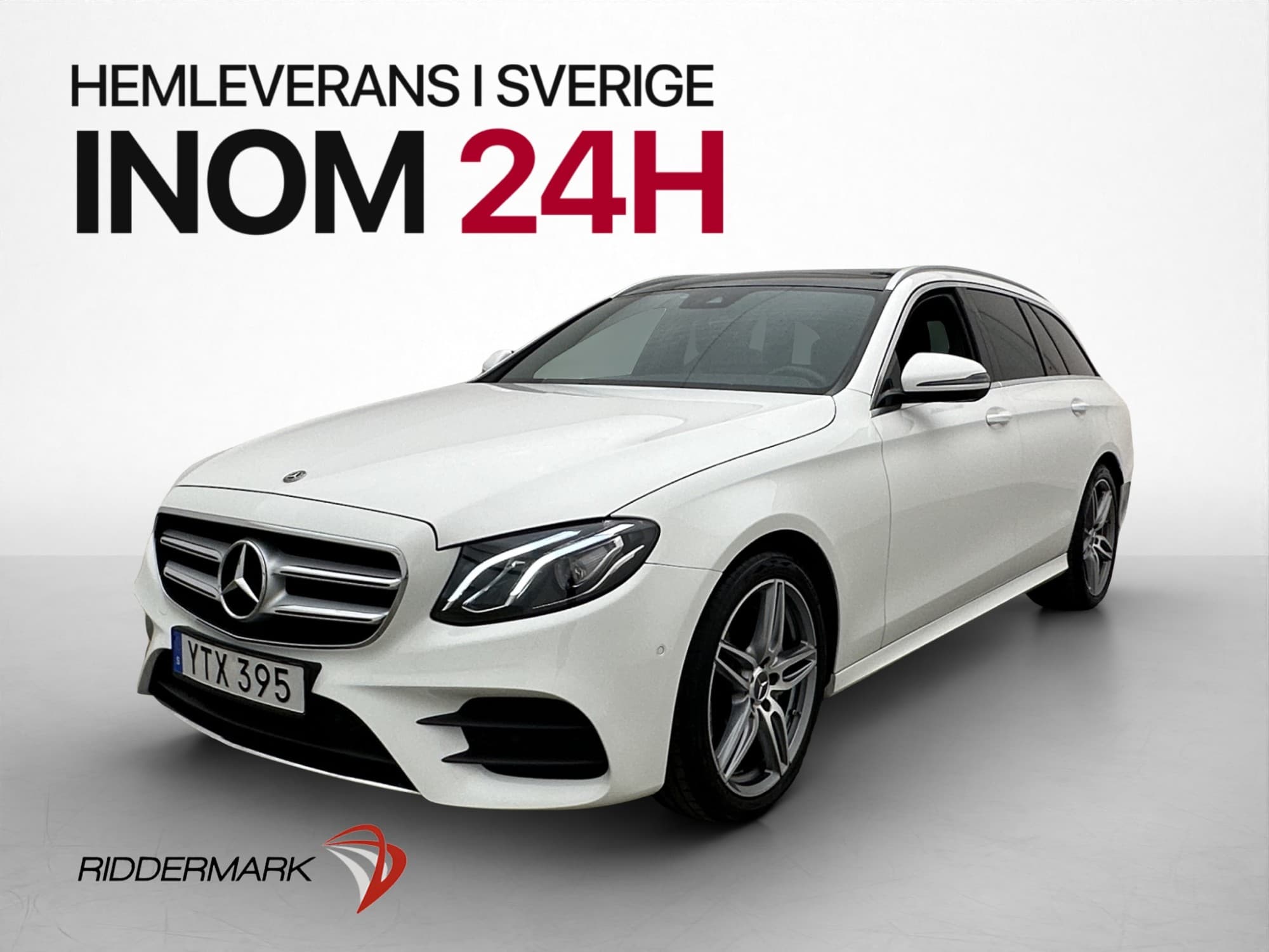 Mercedes-Benz E220 T d 4M AMG Pano D-Värm Kamera Navi Drag