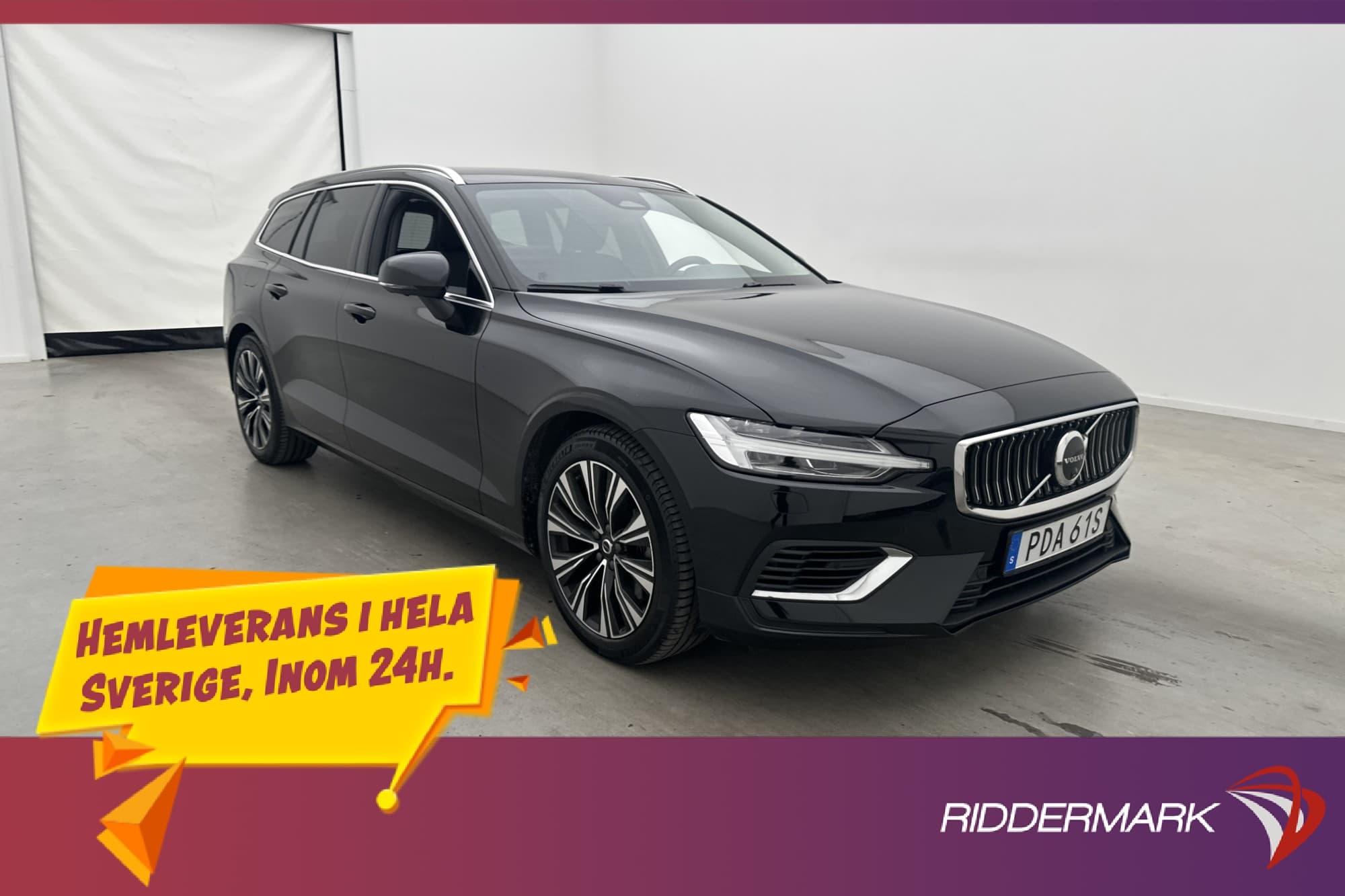 Volvo V60 Recharge T6 AWD Long Range Drag Skinn 360° MOMS