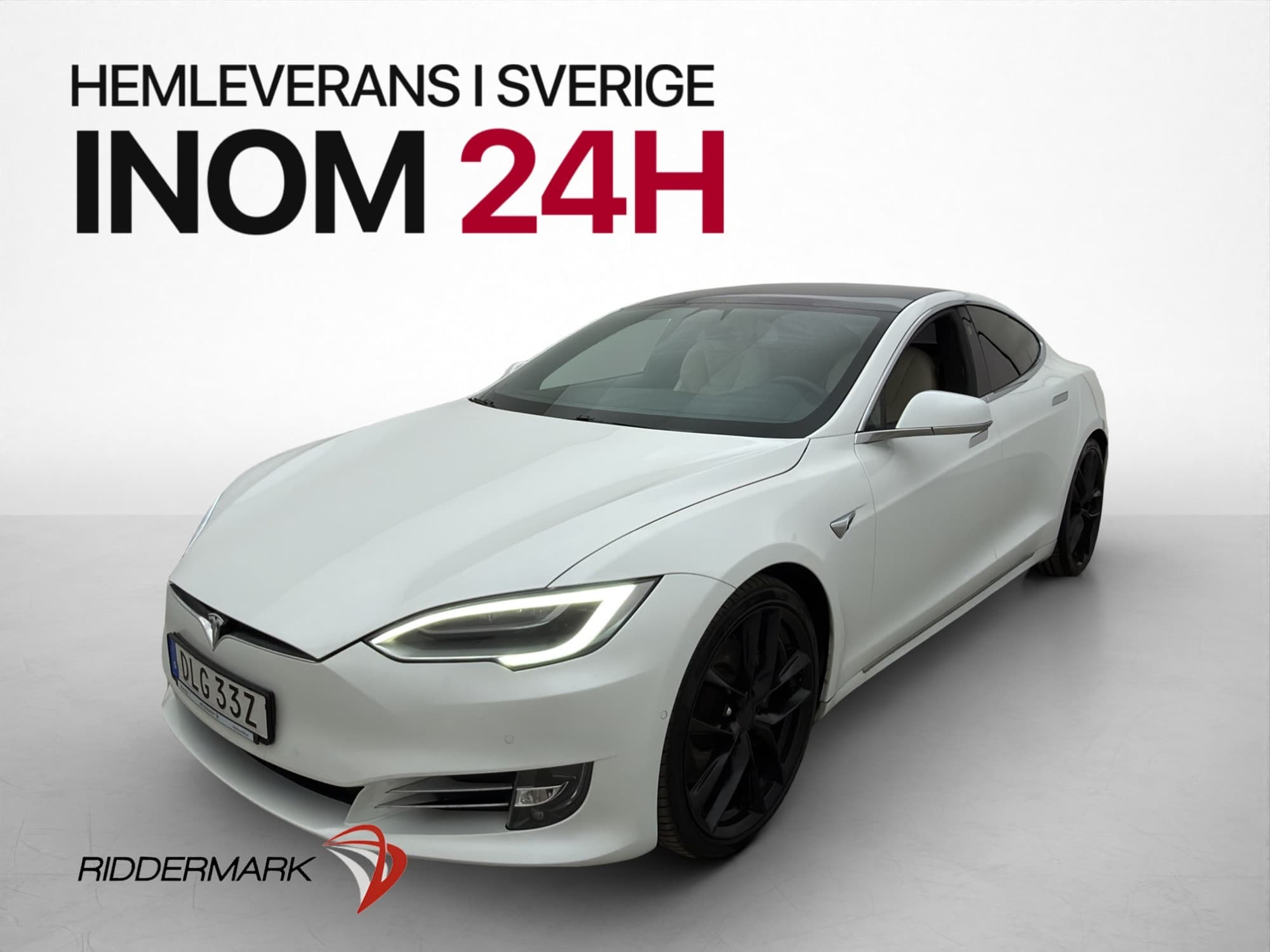 Tesla Model S Long Range AWD 423hk Moms Pano Kamera Navi